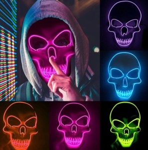 Máscara de Halloween <span class=keywords><strong>Led</strong></span> Purge Masks Elección Mascara Disfraz DJ Party Light up Glow Color Scary Masks in Dark Weliftrich-china 10PCs - Product Image 6