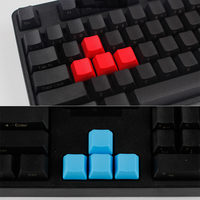 Wholesale Super Quality Rainbow Colorful 1U PBT Material Blank Keycaps OEM Profile 1.5MM Extra-thick Matte Texture Keycaps