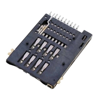 Connecteur de carte SIM 8+2 broches en alliage de cuivre plaqué or, avec éjecteur Push-Push 10 broches pour décodeurs