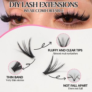 Nhãn Hiệu Riêng Lông Mi Giả Mở Rộng Kit Trong DIY Tùy Chỉnh Manga Cụm Lông Mi Thiết Lập Bao Bì Bán Buôn - Product Image 5