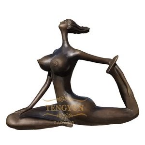Moderna Scultura <span class=keywords><strong>da</strong></span> <span class=keywords><strong>Giardino</strong></span> in Bronzo, Opera d'Arte a Grandezza Naturale, Statua Femminile Nuda Erotica Astratta - Product Image 5