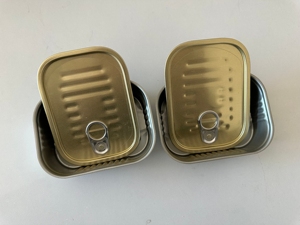 Jinko 311 de haute qualité #   Boîte de conserve rectangulaire vide en fer blanc pour sardines, format 1/4 Club, 125g, pour mise en conserve alimentaire, 5L, avec impression offset et revêtement en poudre - Product Image 6