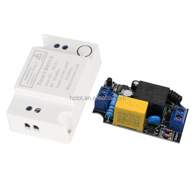 AC 90-250v 433mhz Rf Transmitter and Receiver Remote Switch 220v 1 Channel with Wireless Wall Switch