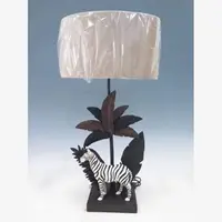 도매 주문 현대 가정 침실 거실 장식 수지 동물성 얼룩말 기초 테이블 램프
