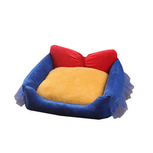 Cat <b>Bed</b> Oval Shape Solid Color Removable Washable Warm Winter Pet <b>Bed</b> For Home Use With Polyester Fiber Fill - Product Image 5