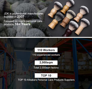 JDK ชุดแปรงโกนหนวดระดับพรีเมียมชุดมีดโกนและแปรงสำหรับผู้ชายพร้อมที่วางแปรงขนแบดเจอร์สุดหรูสำหรับชามสบู่และ Razo แบบแมนนวล - Product Image 4