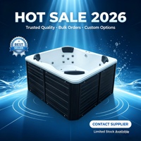 Spa extérieur pour 4 à 5 personnes, bain à remous de luxe avec hydromassage, piscine de relaxation pour jardin et cour, personnalisation OEM ODM