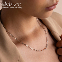 Collar Emanco, Venta Directa de Fábrica, Collar Largo de Estilo Clásico con Cierre de Bucle, Collar Francés Minimalista y Versátil para Uso Diario