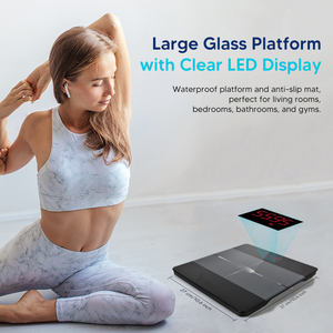 2025 हॉट सेलिंग उच्च-परिशुद्धता डिजिटल बॉडी फैट स्केल स्मार्ट 180 किलोग्राम के नेतृत्व वाले स्क्रीन बाथरूम पैमाने पर स्मार्ट किलोग्राम के नेतृत्व वाली स्क्रीन बाथरूम स्केल - Product Image 3