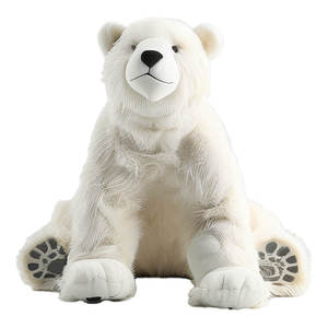 Trắng Polar Bear Động Vật Sang Trọng Đồ Chơi Nhồi Bông Siêu Mềm Vải Gối Cho Trẻ Em Ngủ - Product Image 2
