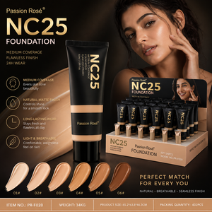 Base de Maquillaje Líquida de Cobertura Media NC25 de Marca Personalizada para Línea Cosmética Profesional B2B, Suministro de Fábrica - Product Image 5