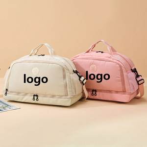 Sac à bagages portable séparé humide et sec couleur unie sac de fitness simple grande capacité <span class=keywords><strong>voyage</strong></span> d'affaires sac de <span class=keywords><strong>voyage</strong></span> à bandoulière - Product Image 1