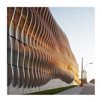 Système de profilés de mur-rideau en aluminium sur mesure, panneaux muraux ondulés en aluminium pour l'extérieur, revêtement mural en aluminium, façade