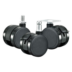 2 Zoll Voll plastik Nylon <span class=keywords><strong>Twin</strong></span> <span class=keywords><strong>Wheel</strong></span> Möbel Rollen für Büros tühle Schlafzimmer Nachttische Lagers chränke Mobile Bücherregale - Product Image 1