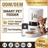 Dispensador Automático de Comida para Mascotas, Doble Fuente de Alimentación, Almacenamiento a Prueba de Humedad, Acero Inoxidable, Cámara, Control por WiFi con Aplicación Tuya