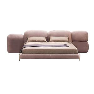 Cama Redonda Giratoria de Lujo Moderna Italiana, con Base Redonda y Colchón King Size, Diseño de Lujo Suave, Estilo Senna - Product Image 4