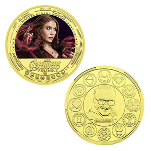 Pièces de monnaie commémoratives plaquées or des super-héros <span class=keywords><strong>Marvel</strong></span> et médailles <span class=keywords><strong>Thor</strong></span> & Spider-Man - Collection de cadeaux d'affaires de style américain - Product Image 5