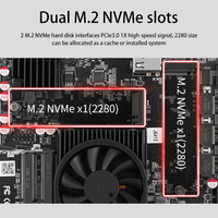 J6412 NAS Motherboard J6413 2 * Inte1 I226-V Lan 1 * main2 * NVMe 6 * SATA3.0 2 * DDR4 1 * PCIe Router lembut 2.5G Mainboard Mini