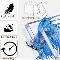 Kleine Acryl-Lucite-Box 3,4x3,4x3,4 Zoll Transparentes Display-Gestell Quadratischer Würfel mit Deckel Kunststoff-Schmuckbox Party-Dekoration Geburtstag Hochzeit