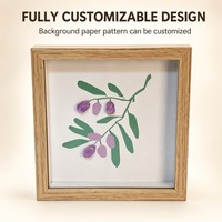 Cadre décoratif moderne en perles de verre, assemblage DIY, MDF carré 20x20x25MM, motif personnalisable, décoration murale artisanale pour la maison