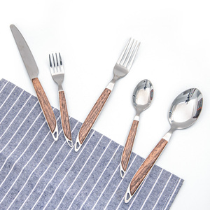 Thanh lịch hiện đại Đảng Bộ đồ ăn thiết lập với biểu tượng tùy chỉnh mô phỏng hạt gỗ nhựa xử lý cho tiệc chiêu đãi và khách sạn - Product Image 6