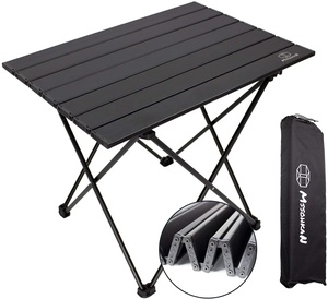 Table de camping pliable moderne en aluminium léger avec sac de transport pour utilisation en extérieur, dans la salle de sport et au parc - Product Image 1