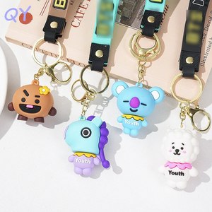 QY Wholesale Custom PVC Soft Rubber Keychain Cartoon Character <b>Key</b> <b>Ring</b> <b>Bag</b> Pendant OEM ODM - Product Image 2
