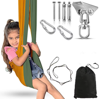 Balançoire sensorielle en nylon pour enfants, pivotante à 360°, moins de 3 m, hamac suspendu double couche, intérieur/extérieur, pour jouer
