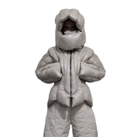 Vêtements en gros DiZNEW OEM, veste thermique d'hiver pour homme, veste matelassée à capuche surdimensionnée avec fermeture éclair, veste unisexe