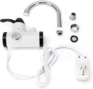 Robinet chauffe-eau électrique instantané avec poignée unique et douchette en plastique pour cuisine ou salle de bain - Product Image 5
