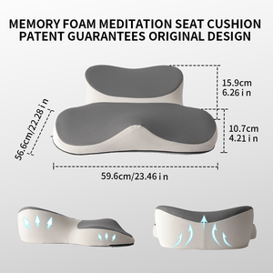 Bán buôn dày có thể tháo rời Bìa Ergonomic tùy chỉnh Ergonomic Thiền Đệm Bộ nhớ bọt sàn đệm - Product Image 2