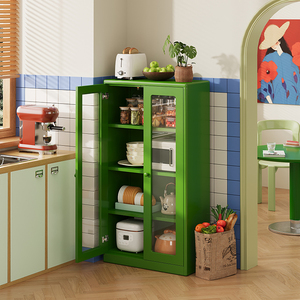 ארון בופה מודרני מפלדה עם דלתות זכוכית - Product Image 1