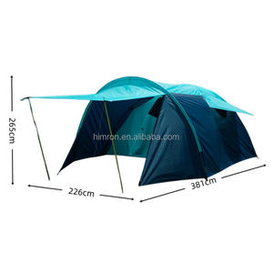 Tente de montagne coupe-vent à double couche pour 4 personnes, imperméable, avec poteaux en fibre de verre, abri ultraléger pour la randonnée et le camping - Product Image 2