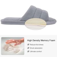 Chaussons d'intérieur unisexes en fourrure à bout ouvert, doux, respirants, en mousse à mémoire de forme, à enfiler