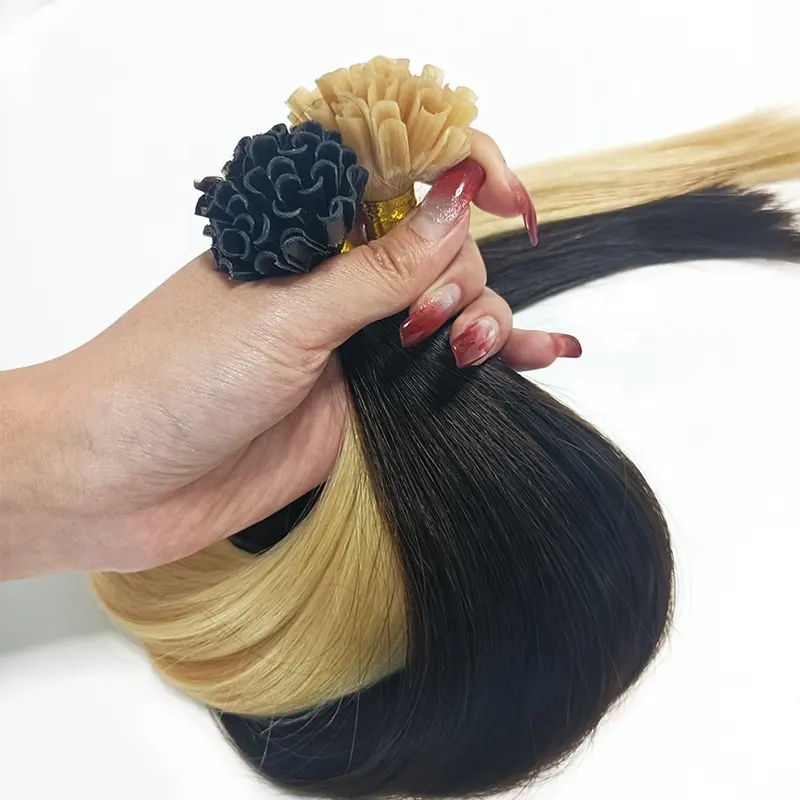 Qingdao Hair Factory Remy Human Hair U Tips,Custom Ombre Human U Tip Rambut Hair,U Tip Kinky Hair Extensions