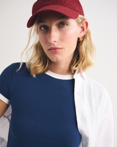 T-shirts de sport pour femmes, à manches courtes, en coton mélangé durable, anti-statique, à séchage rapide, protection UV, pour la gym et le yoga - Product Image 4