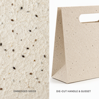 Sac de dragée de mariage en gros, sac fourre-tout plantable en papier grainé pour petits cadeaux, sac de dragée pour invités, sac de dragée de mariage