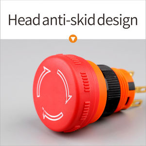 Lanboo สวิตช์ปุ่ม16มม. LB16SM <span class=keywords><strong>สัญลักษณ์</strong></span>หยุดฉุกเฉินเห็ดสีแดง2NO ป้องกัน IP65 6-250V 10A <span class=keywords><strong>กระแส</strong></span>ไฟสูงสุด - Product Image 5