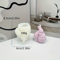 Ostern niedliche Kaninchen form Silikon form DIY Tropfen kleber Harz Gips Aroma therapie Kerze Ornament