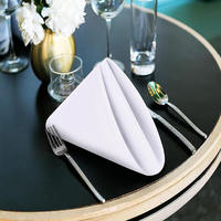 48x48cm Serviette 100% Polyester mit Gebügelten Kanten Waschbar für Partys Hochzeiten Silvester Feierlichkeiten Wiederverwendbar Hotel Restaurant Dekorativ