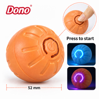 Jouet pour chien DONO, balle à mâcher lumineuse rechargeable, balle à lumière LED rebondissante irrégulière, jouet interactif pour animaux de compagnie