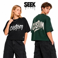 T-shirt Homme Coupe Boxy Longueur Standard 240 GSM Coton Lourd 100% Coton Manches Courtes Imprimé Léopard Marques Tendance Impression Logo Personnalisé Vente en Gros