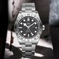 Pour LOBINNI dernière montre pour hommes entièrement automatique Seiko Young pour montre patron bracelet en acier inoxydable Logo de Style d'affaires classique