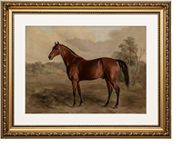 Décoration Murale Cheval Encadré Or Vintage, Cadre Métallique, Tableau Classique, Impressions sur Toile, Style Rustique Ferme Antique pour la Maison