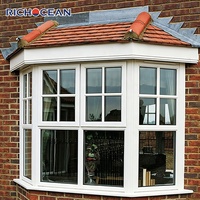 Fenêtres en baie de style français RICHOCEAN en aluminium, isolation thermique, verre Low-E imperméable, fenêtre de luxe pour villa avec vue sur le jardin