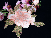 Zèle nouveau Design 3D fleur brodé Appliques patchs Soluble dans l'eau Crochet dentelle mode vêtements robes sur mesure Polyester