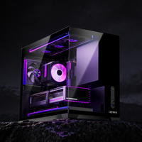 Caja de Ordenador para Juegos upHere UC02 Panorámica con Doble Capa de Vidrio Templado MATX/ITX Refrigeración Líquida de 360 mm