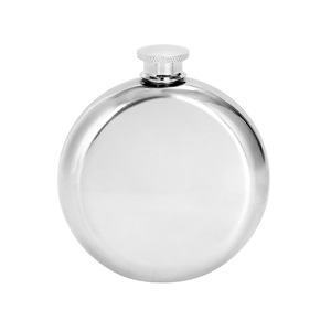 My Hero My Dad Stainless Steel Hip Flask 5 Oz Round Mirror Polished Gift For Fathers - Product Image 3