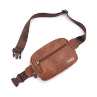 Sac banane en PU à blocs de couleur avec logo personnalisé, sangle réglable, sac bandoulière pour le sport, les voyages, l'usage quotidien et les activités de plein air