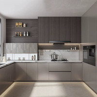 Meubles de luxe pour la maison, armoires murales, armoires de cuisine en bois massif avec accessoires